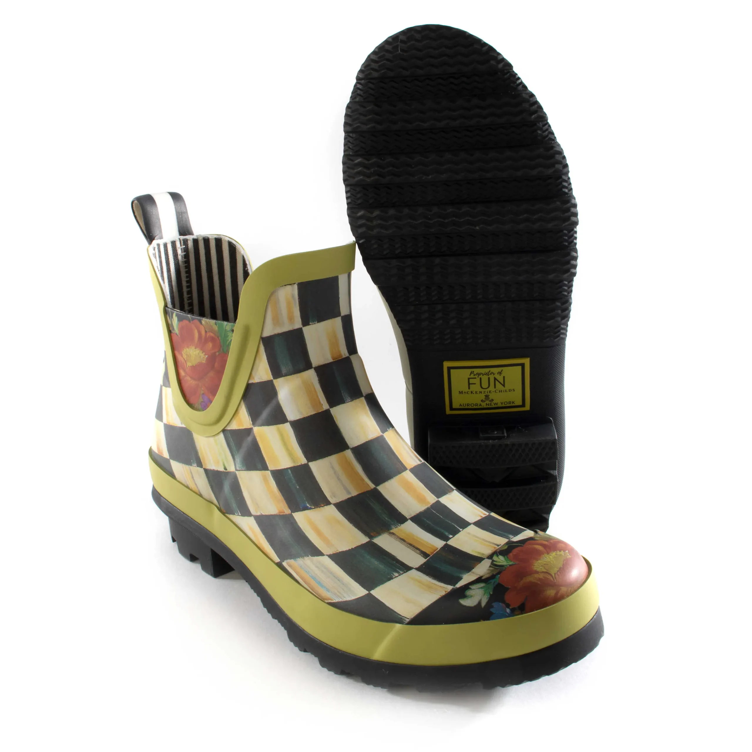 Courtly Check Rain Boots - Short - Size 6|MacKenzie-Childs Sale