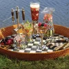 Courtly Check Rattan & Enamel Party Tray|MacKenzie-Childs Clearance