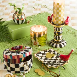 Courtly Check Round Jewelry Box|MacKenzie-Childs Discount
