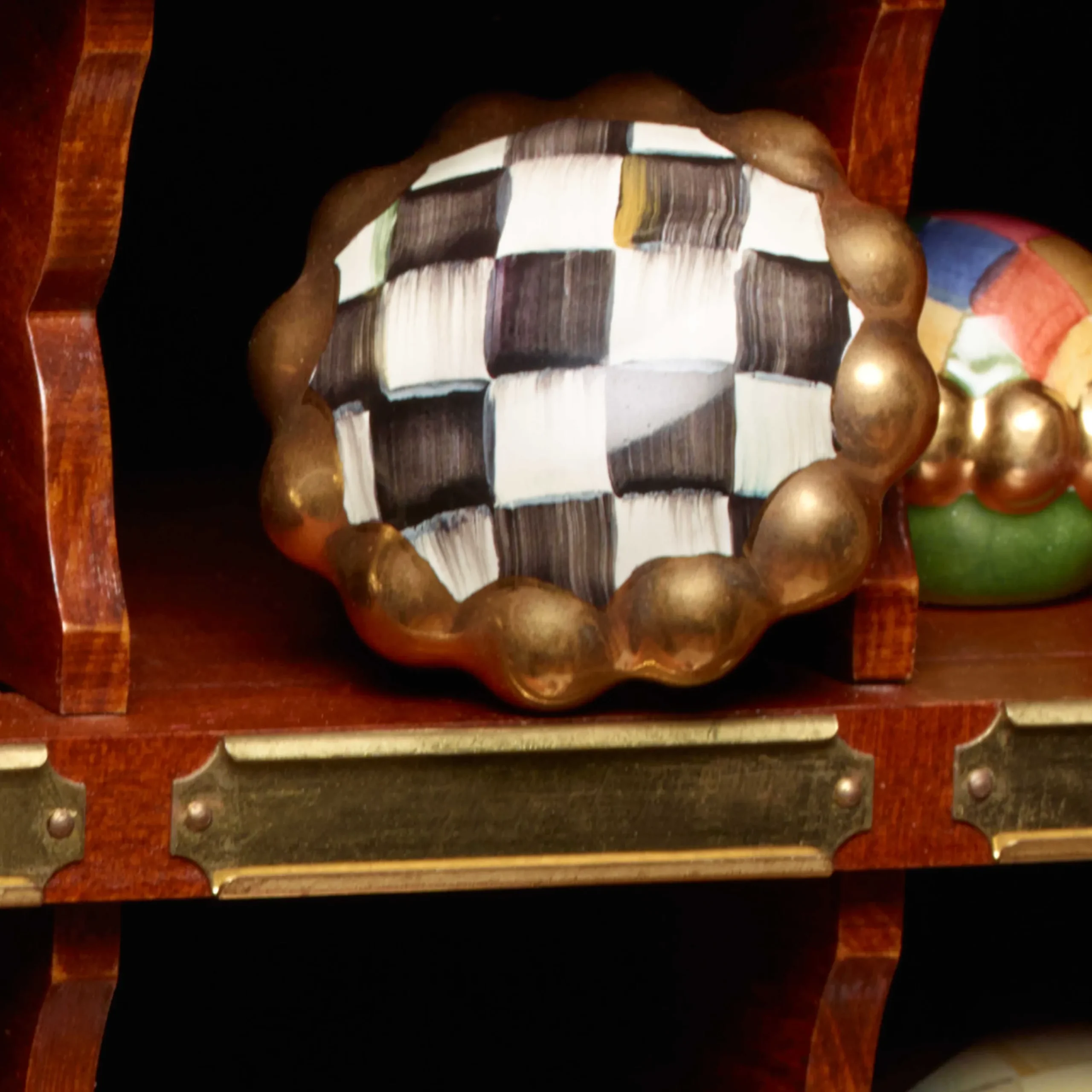 Courtly Check Round Knob|MacKenzie-Childs New