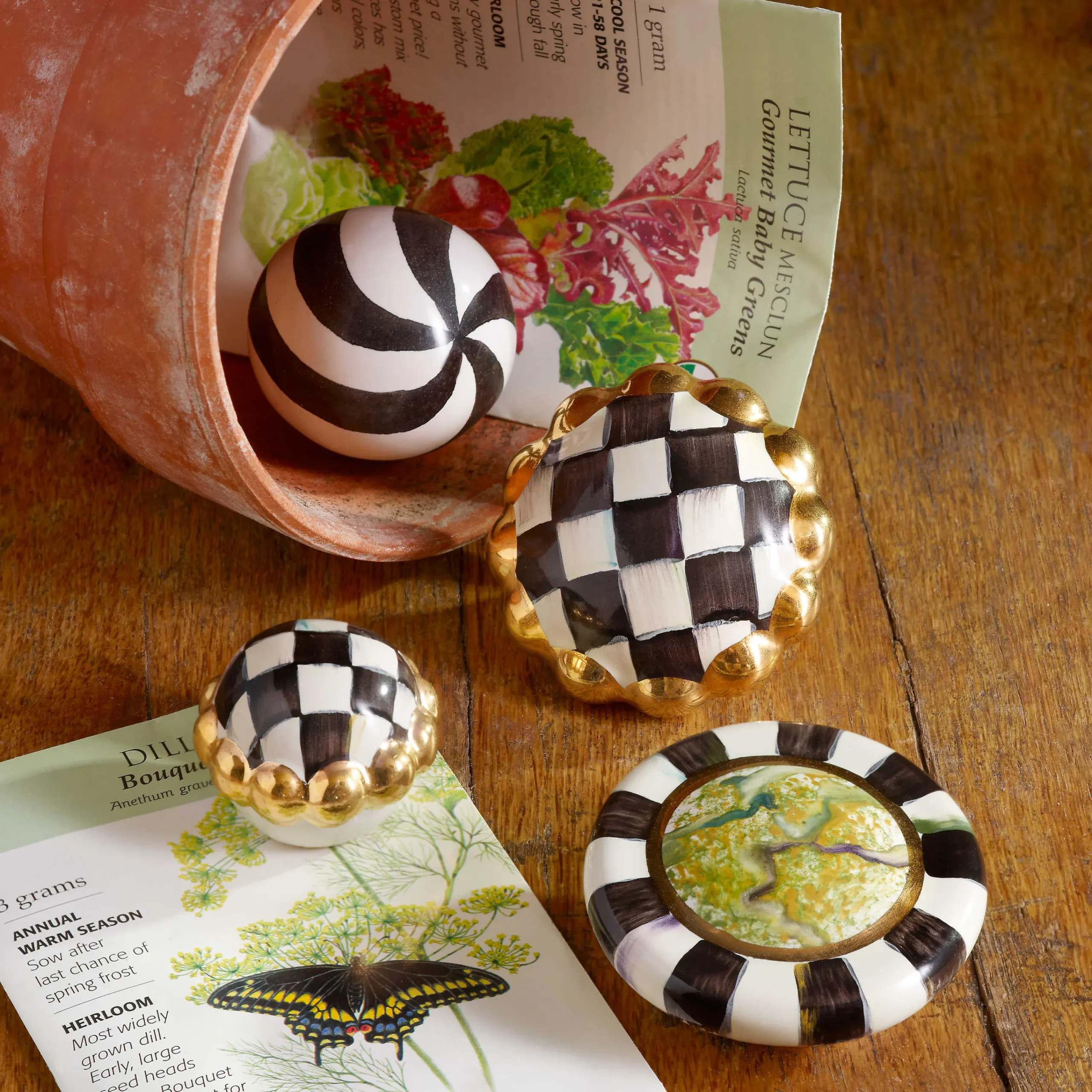 Courtly Check Round Knob|MacKenzie-Childs New