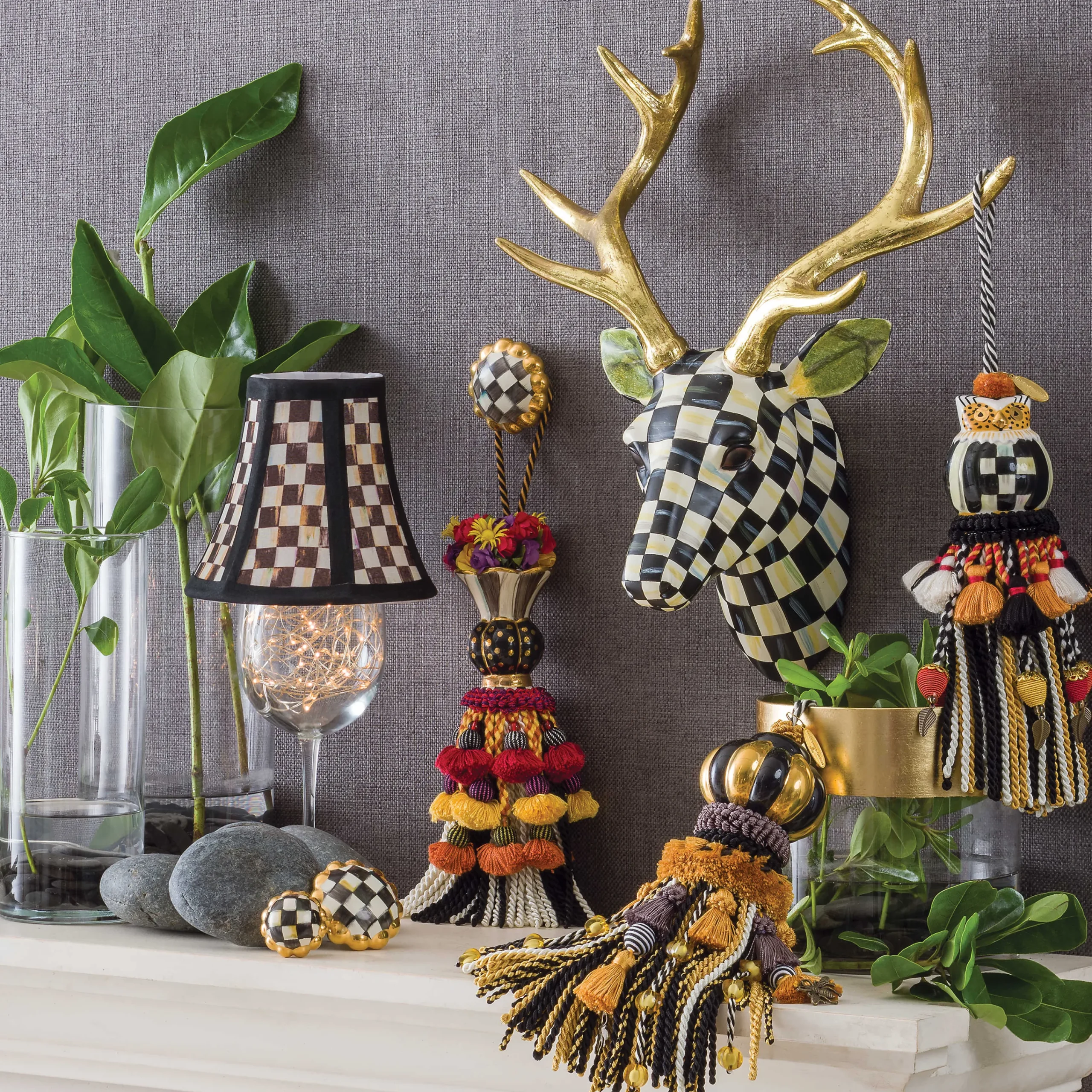 Courtly Check Round Knob|MacKenzie-Childs New