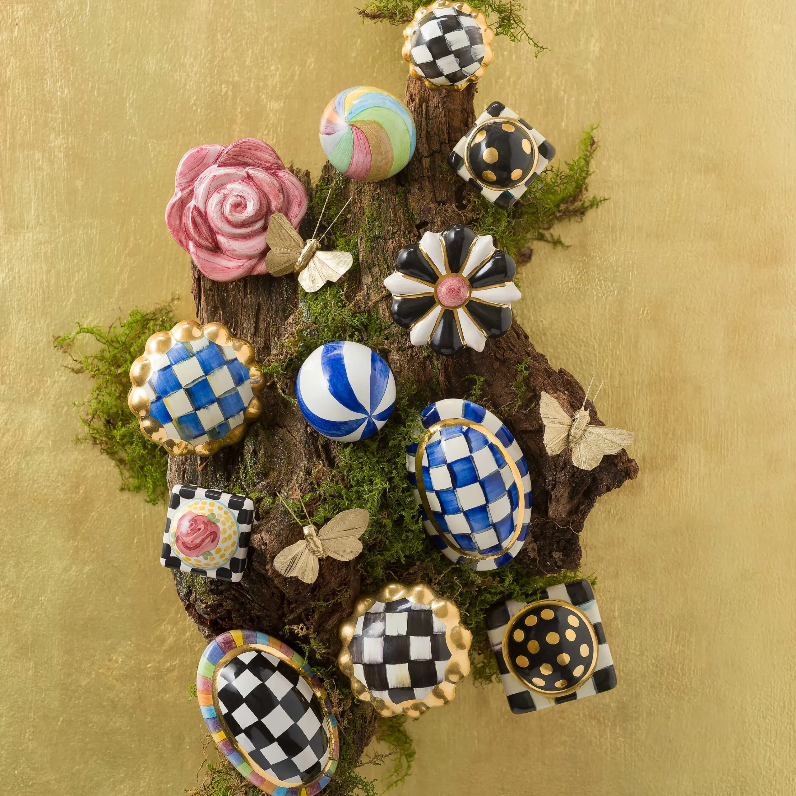 Courtly Check Round Knob|MacKenzie-Childs New
