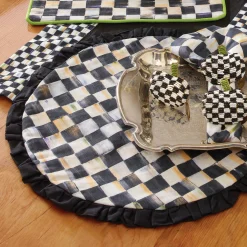Courtly Check Round Placemat|MacKenzie-Childs Clearance