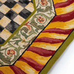 Courtly Check Rug - 6' Octagon - Red & Gold|MacKenzie-Childs Best