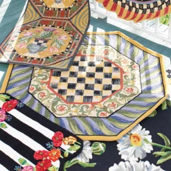 Courtly Check Rug - 5' Octagon - Purple & Green|MacKenzie-Childs Outlet