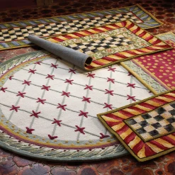 Courtly Check Rug - 2' X 3' - Red & Gold|MacKenzie-Childs Sale