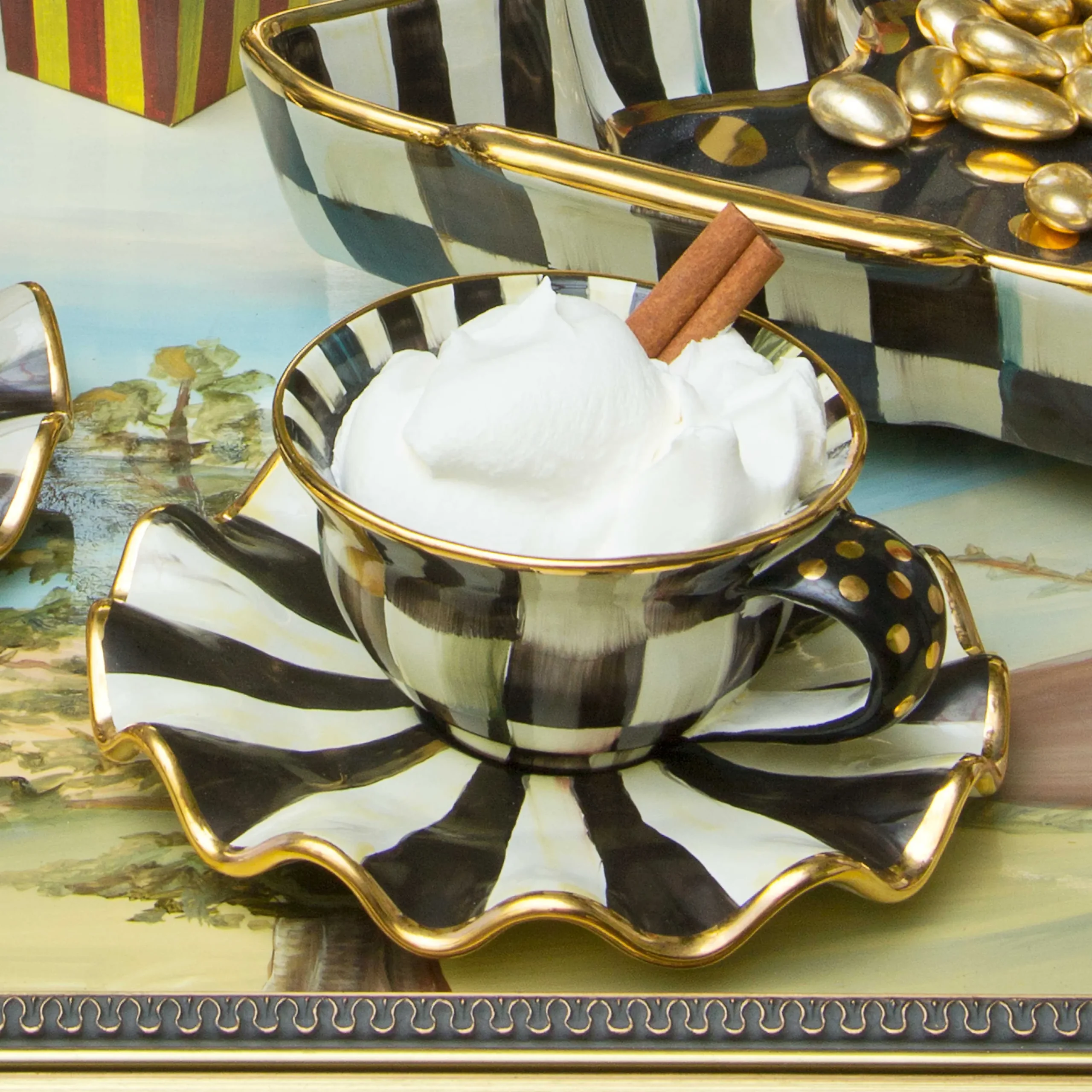 Courtly Check Saucer|MacKenzie-Childs Hot