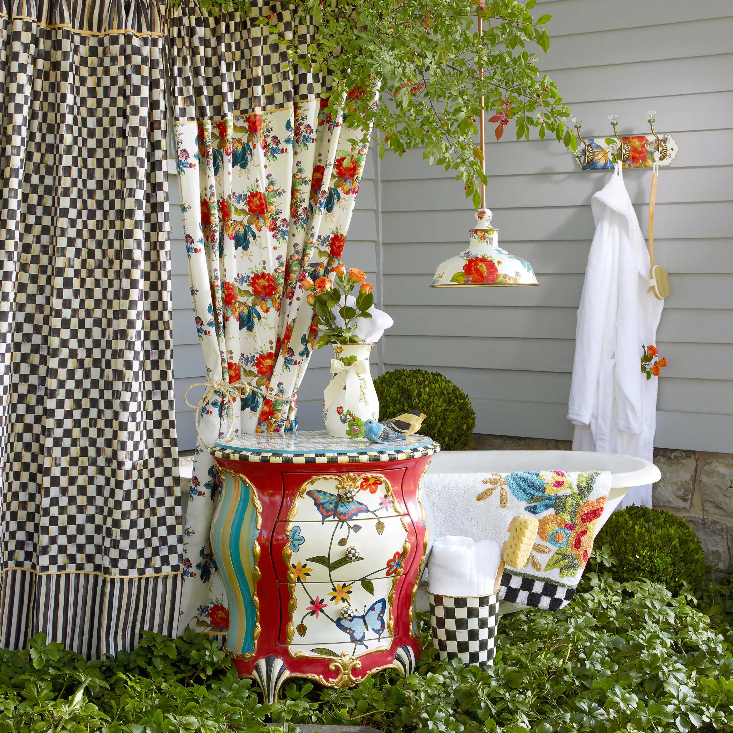 Courtly Check Shower Curtain|MacKenzie-Childs Best