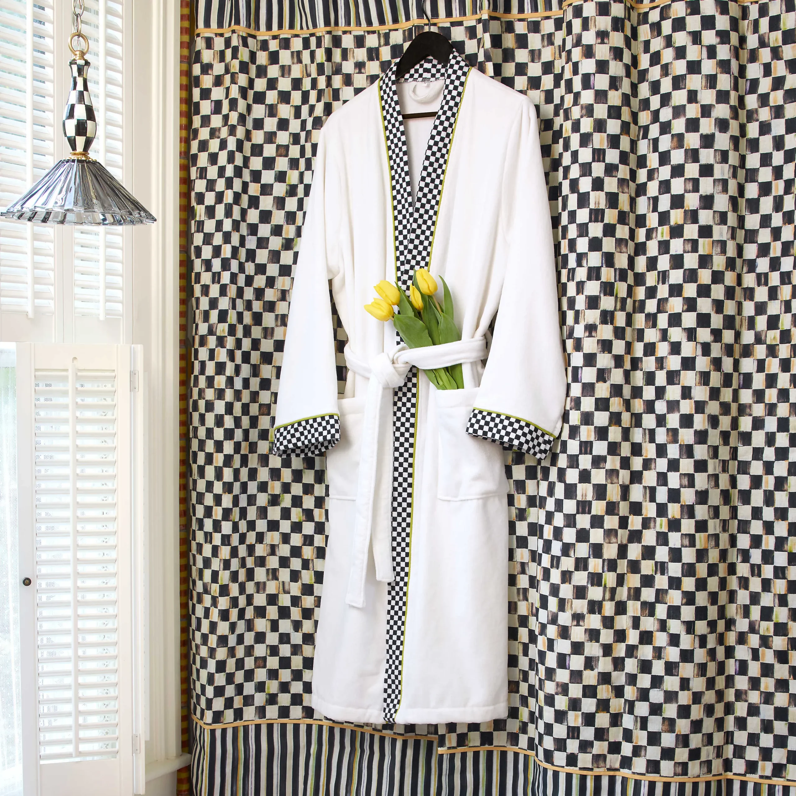 Courtly Check Shower Curtain|MacKenzie-Childs Best