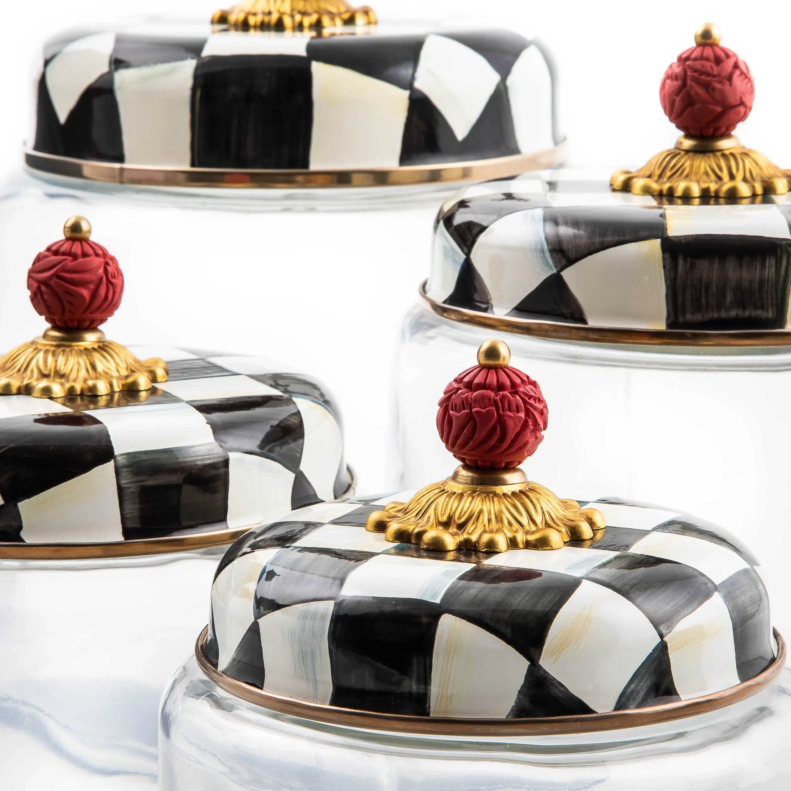 Courtly Check Storage Canister - Bigger|MacKenzie-Childs New