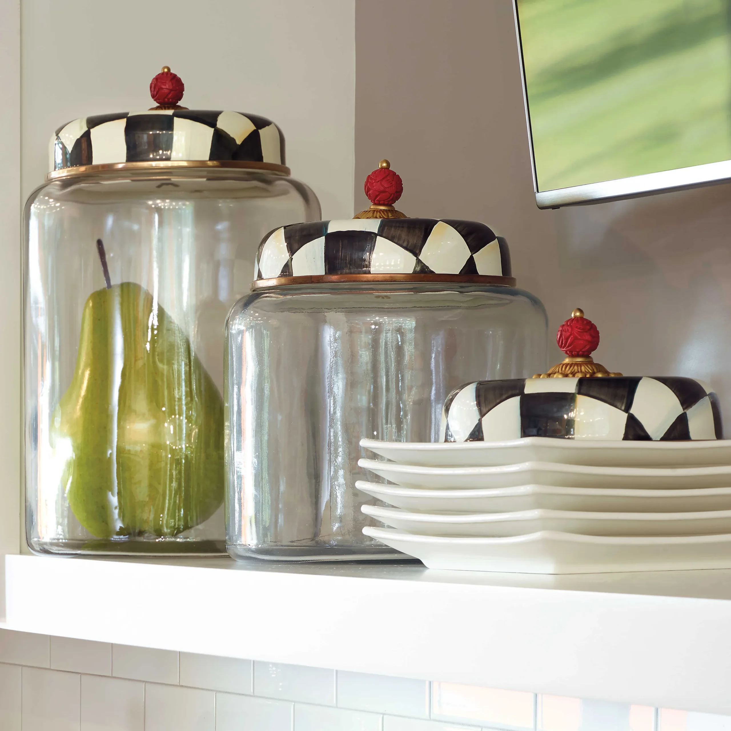 Courtly Check Storage Canister - Big|MacKenzie-Childs