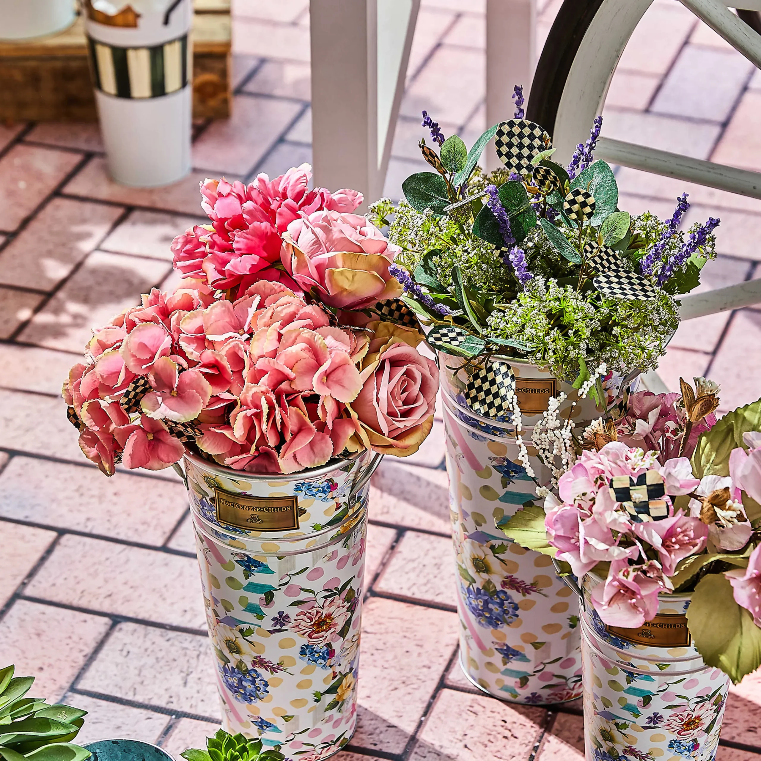Courtly Check Summer Bouquet - Pink|MacKenzie-Childs