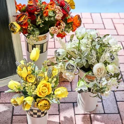 Courtly Check Summer Bouquet - Yellow|MacKenzie-Childs New
