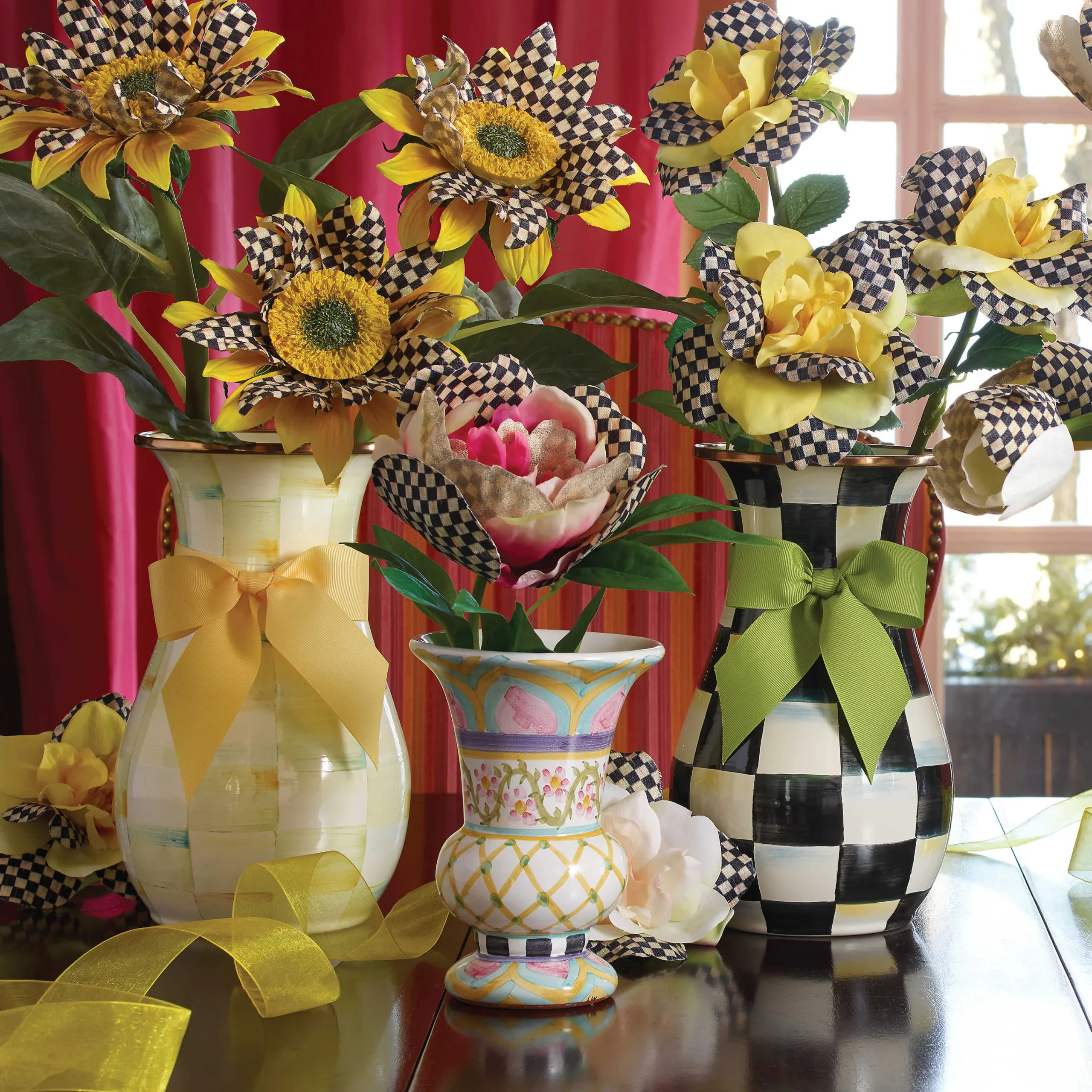 Courtly Check Sunflower - Yellow|MacKenzie-Childs Best