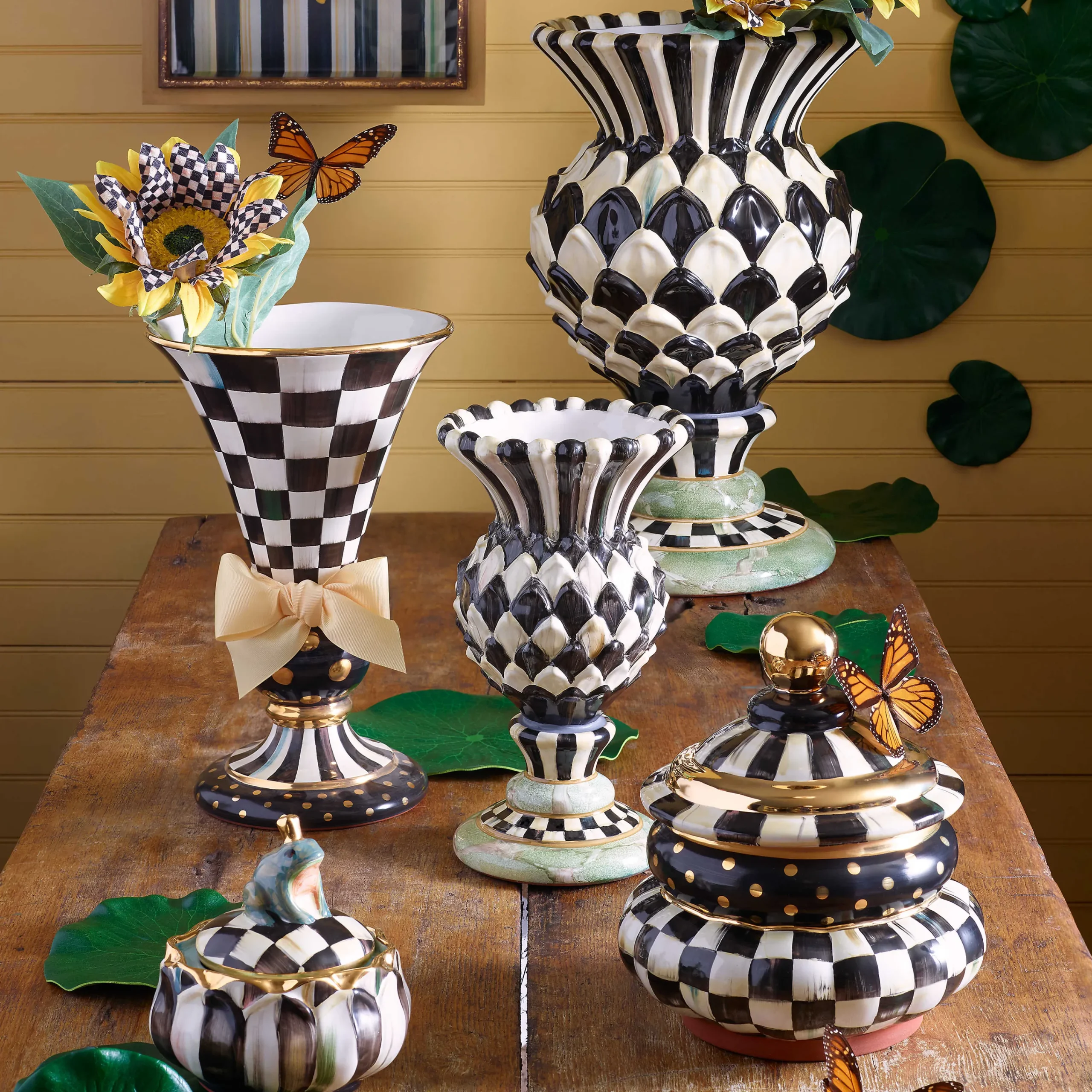Courtly Check Sunflower - Yellow|MacKenzie-Childs Best