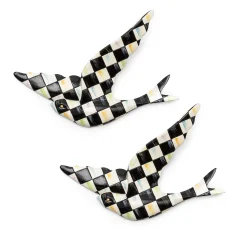 Courtly Check Swallowtail Duo Wall Decor|MacKenzie-Childs Sale