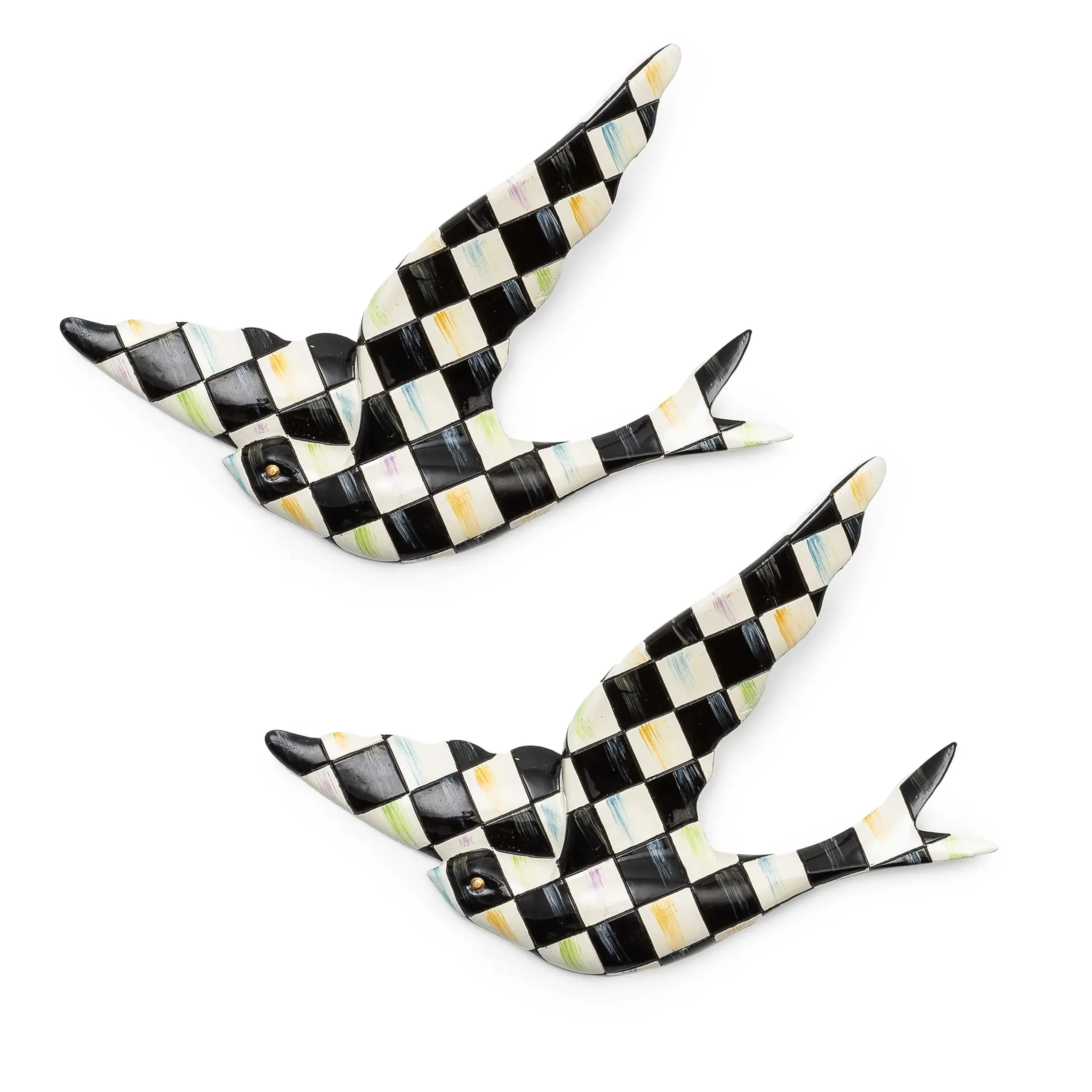 Courtly Check Swallowtail Duo Wall Decor|MacKenzie-Childs Sale