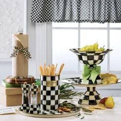 Courtly Check Tab Top Cafe Valance|MacKenzie-Childs Outlet