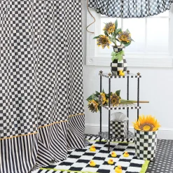 Courtly Check Tab Top Cafe Valance|MacKenzie-Childs Outlet