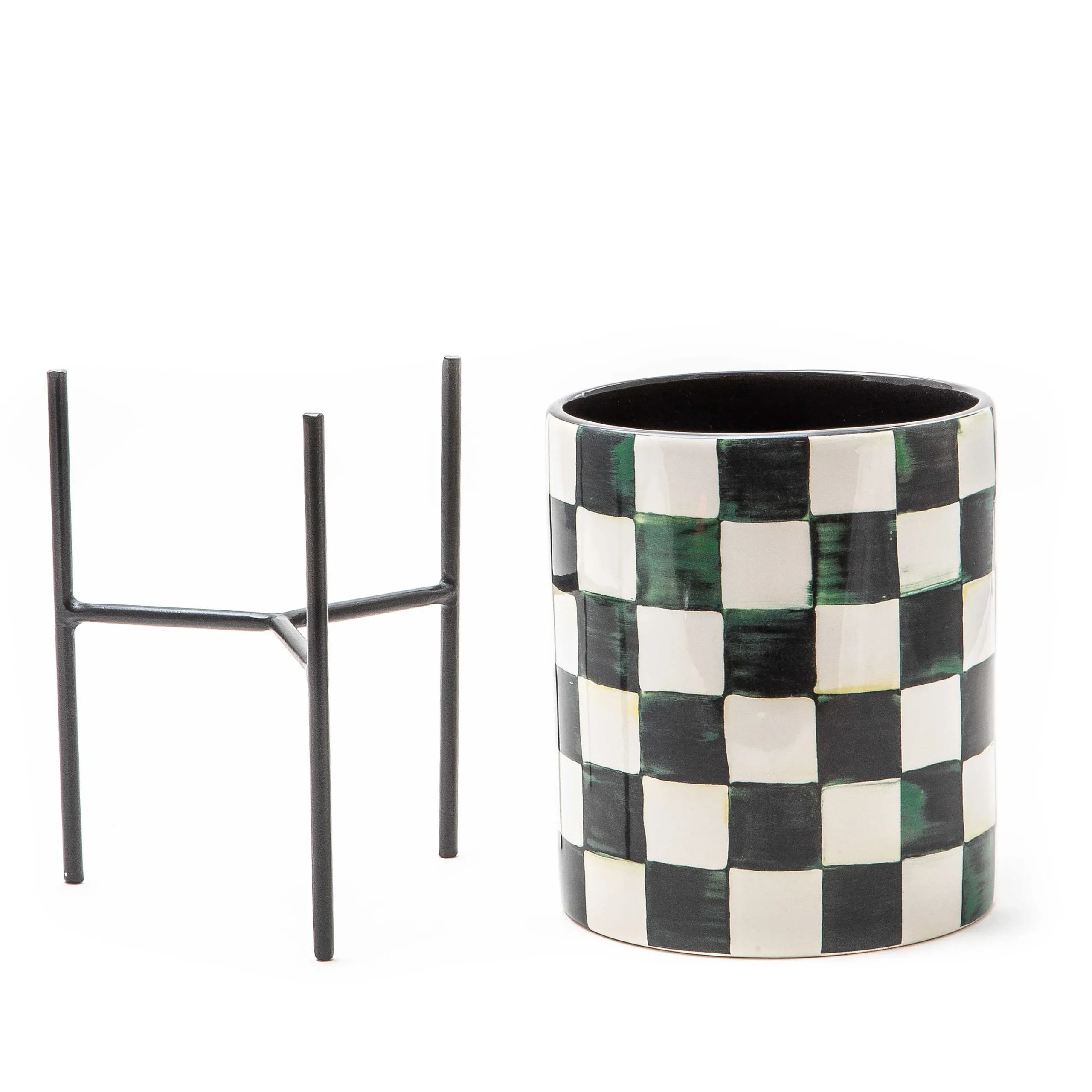 Courtly Check Tabletop Planter|MacKenzie-Childs Discount