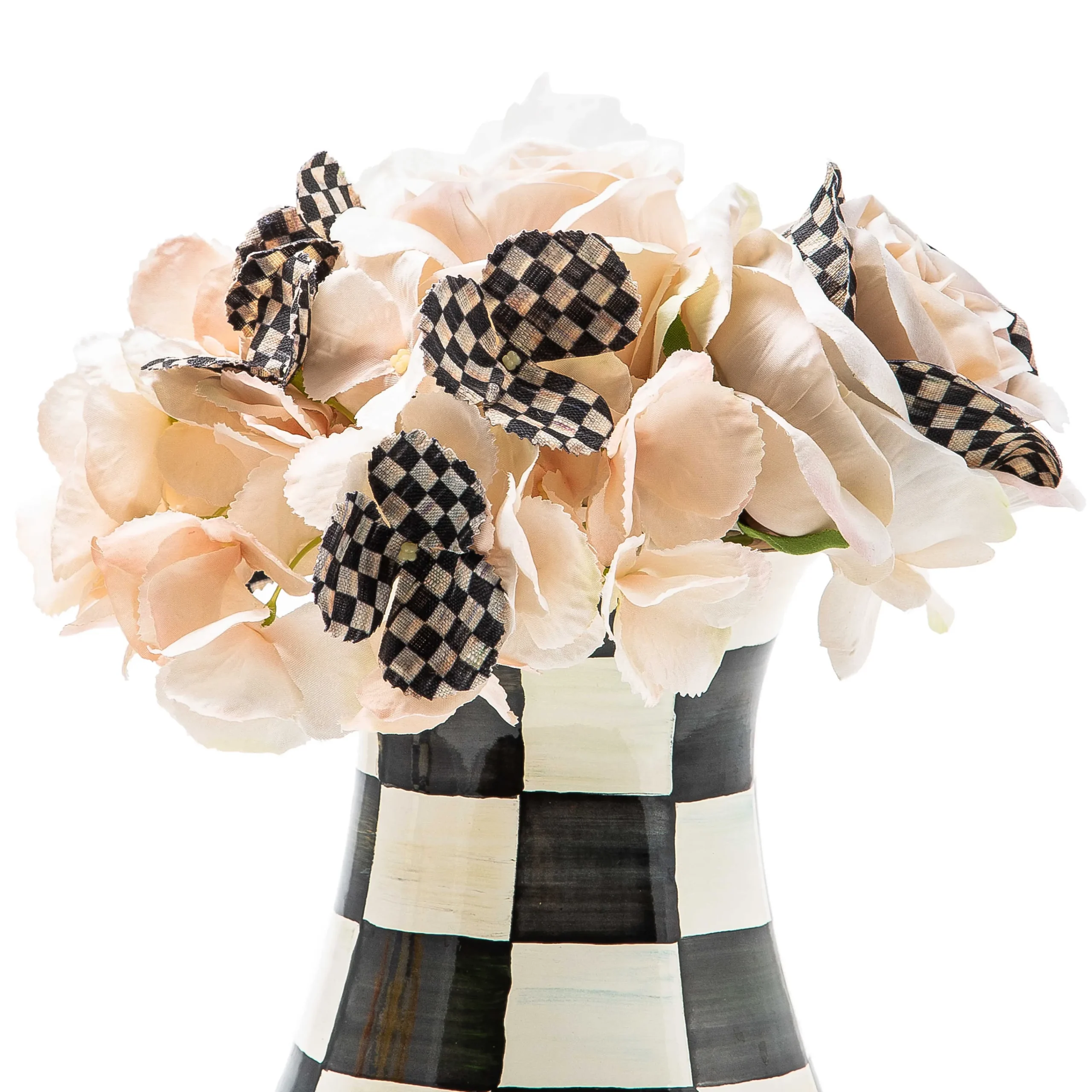 Courtly Check Tall Vase & Bouquet Set|MacKenzie-Childs New