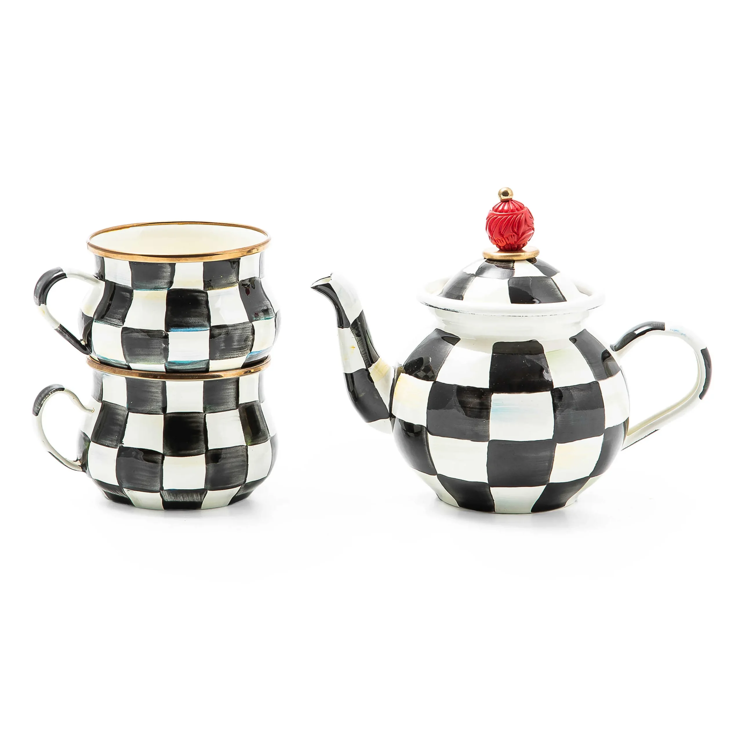 Courtly Check Tea Party Set|MacKenzie-Childs Clearance