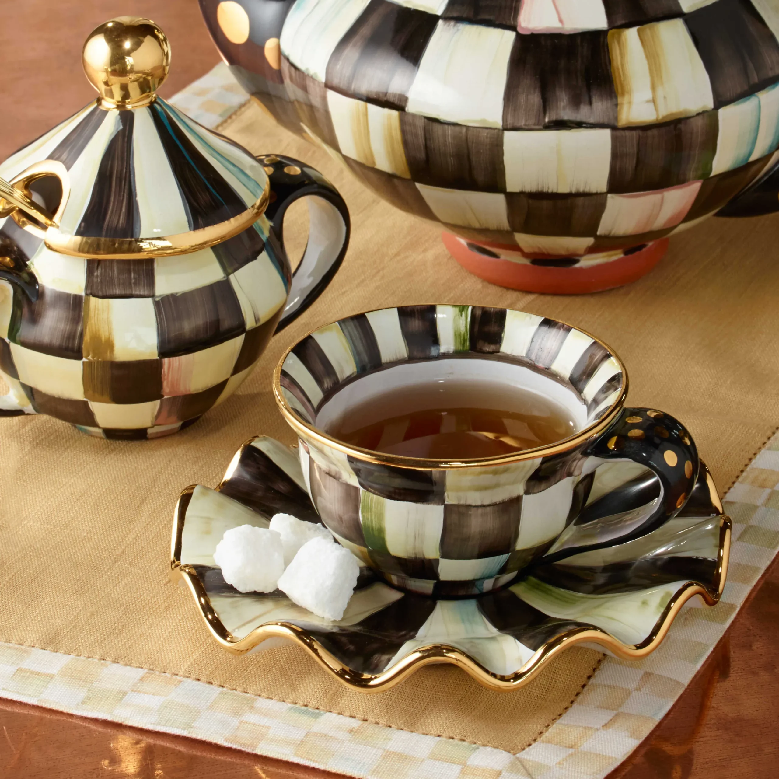 Courtly Check Teacup|MacKenzie-Childs Sale