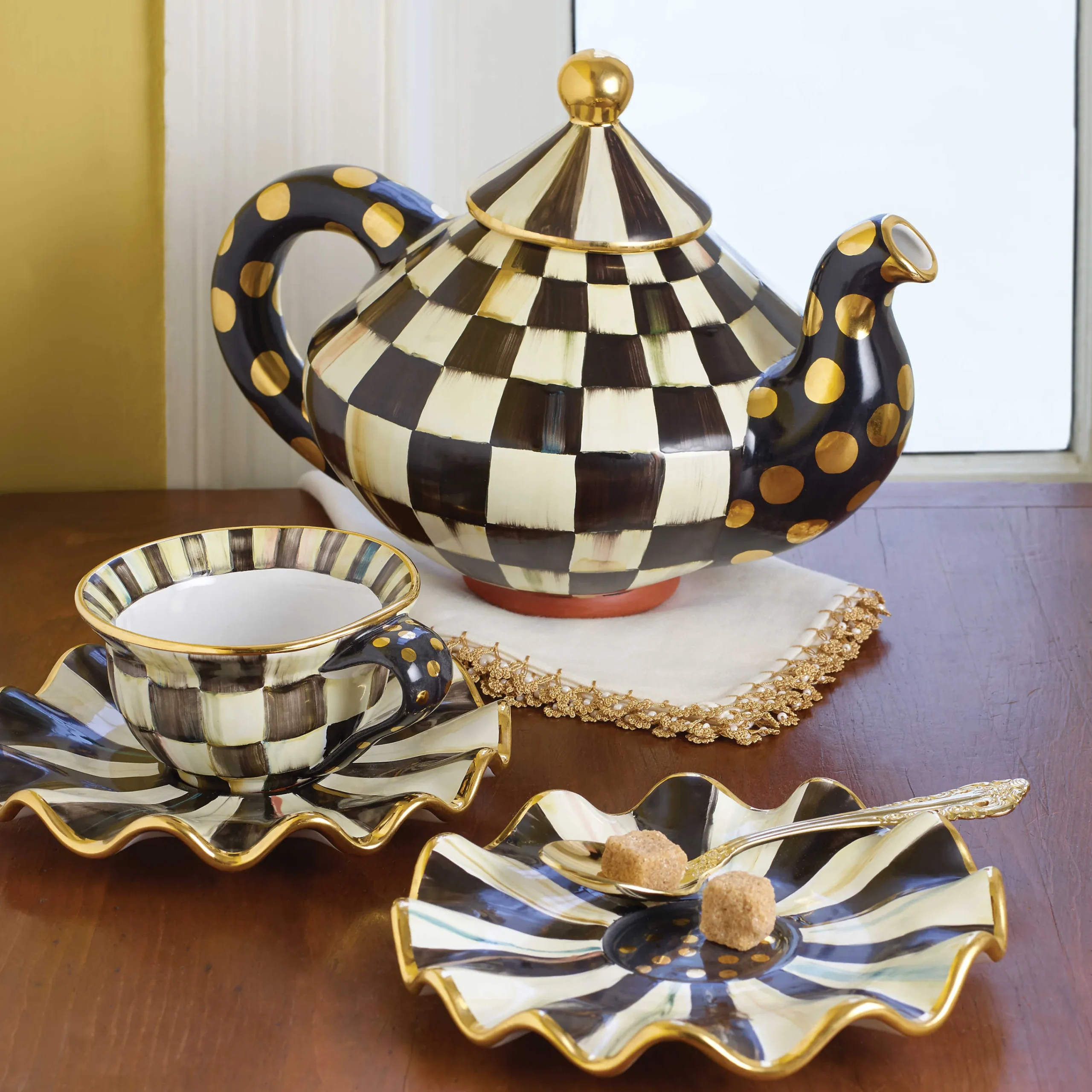 Courtly Check Teacup|MacKenzie-Childs Sale