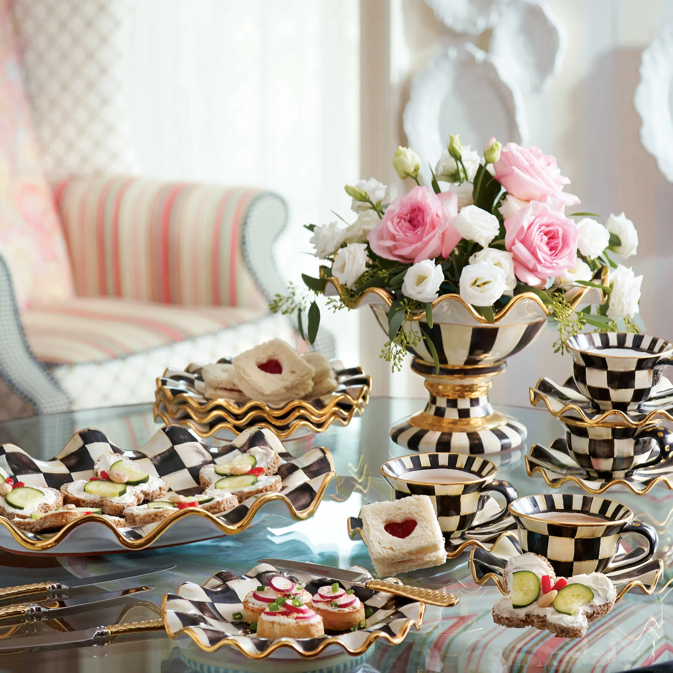 Courtly Check Teacup|MacKenzie-Childs Sale