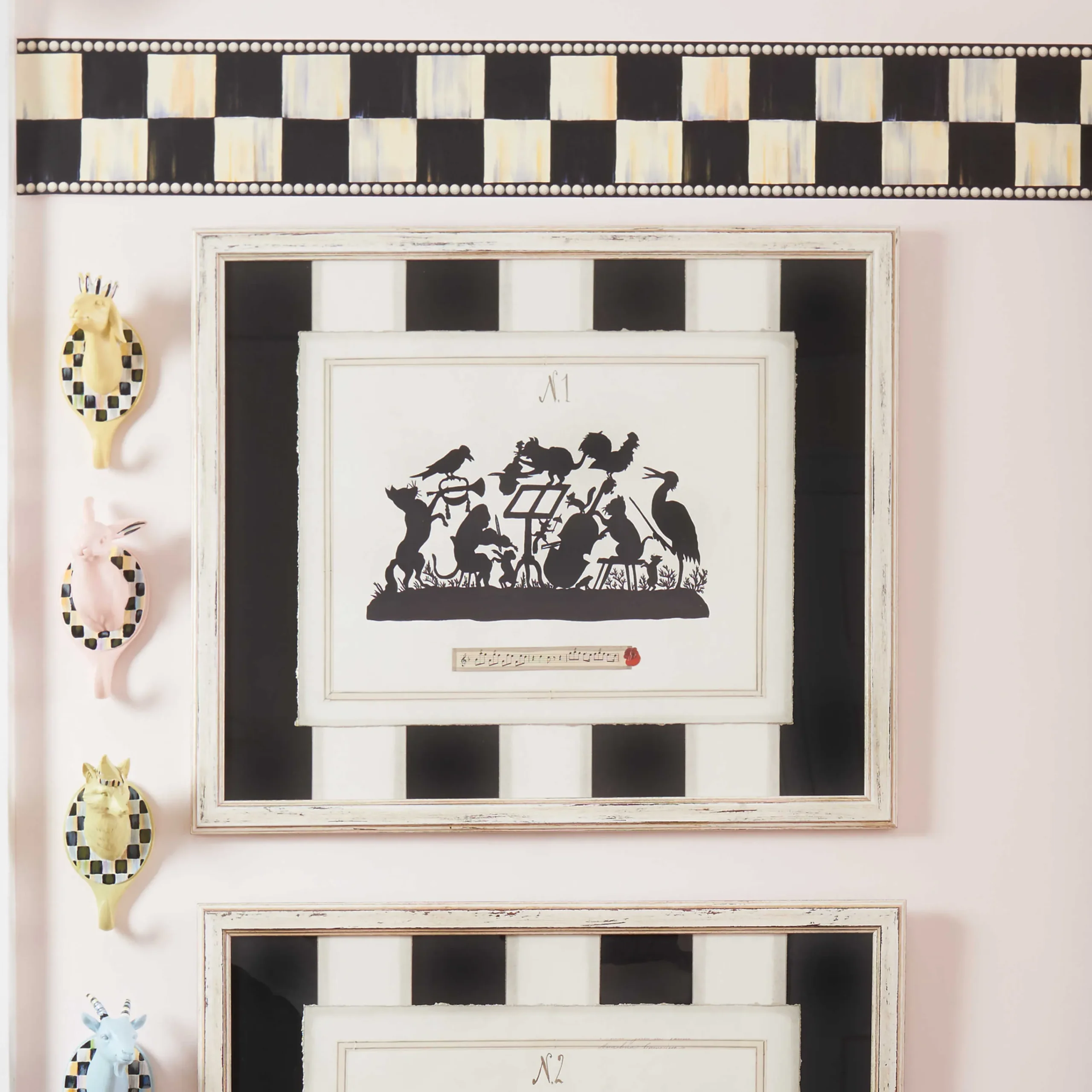Courtly Check Wallpaper Border|MacKenzie-Childs Discount