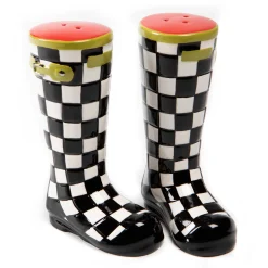 Courtly Check Wellies Salt & Pepper Set|MacKenzie-Childs Discount