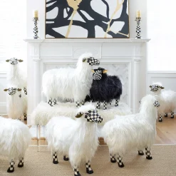 Courtly Check White Sheep - Large|MacKenzie-Childs