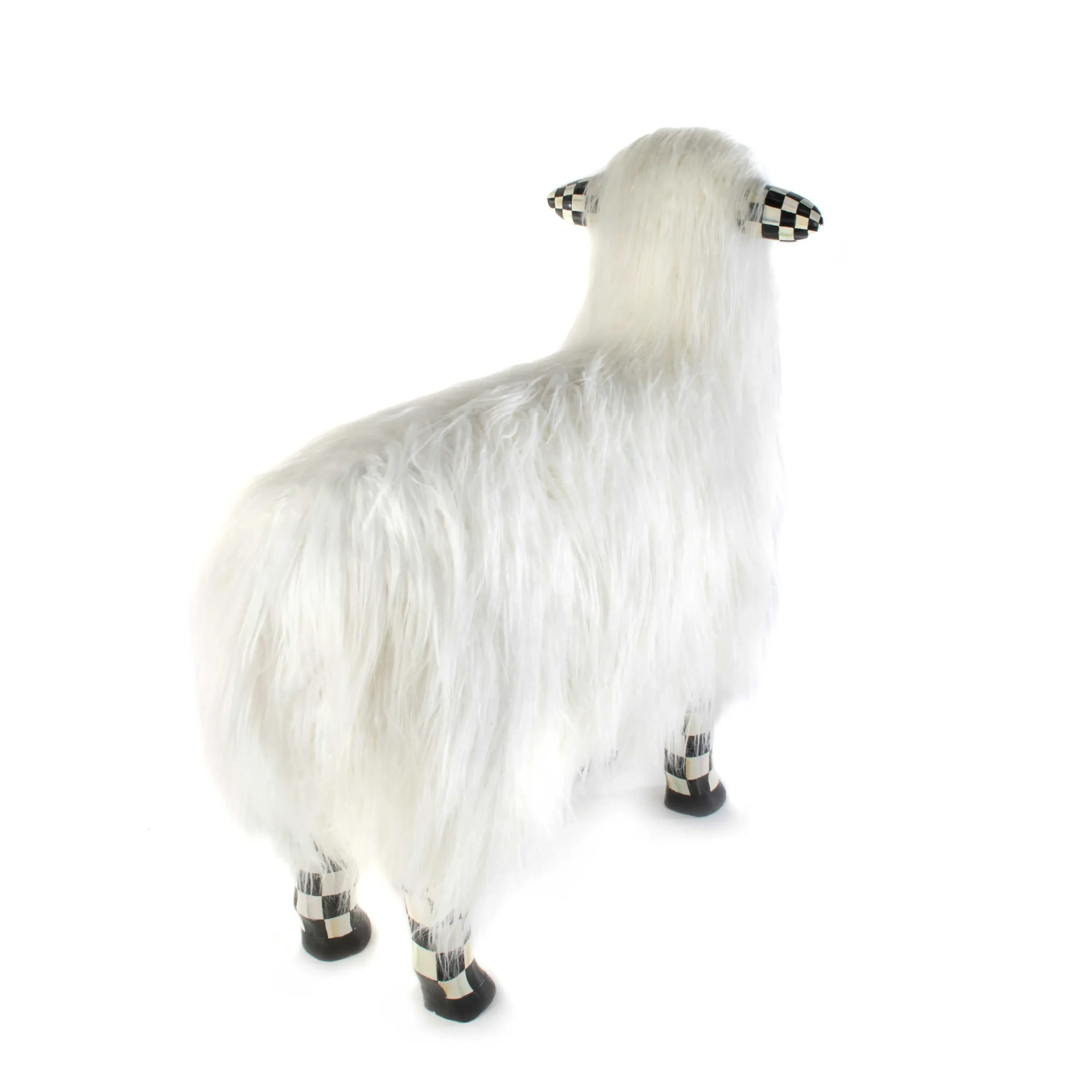 Courtly Check White Sheep - Large|MacKenzie-Childs