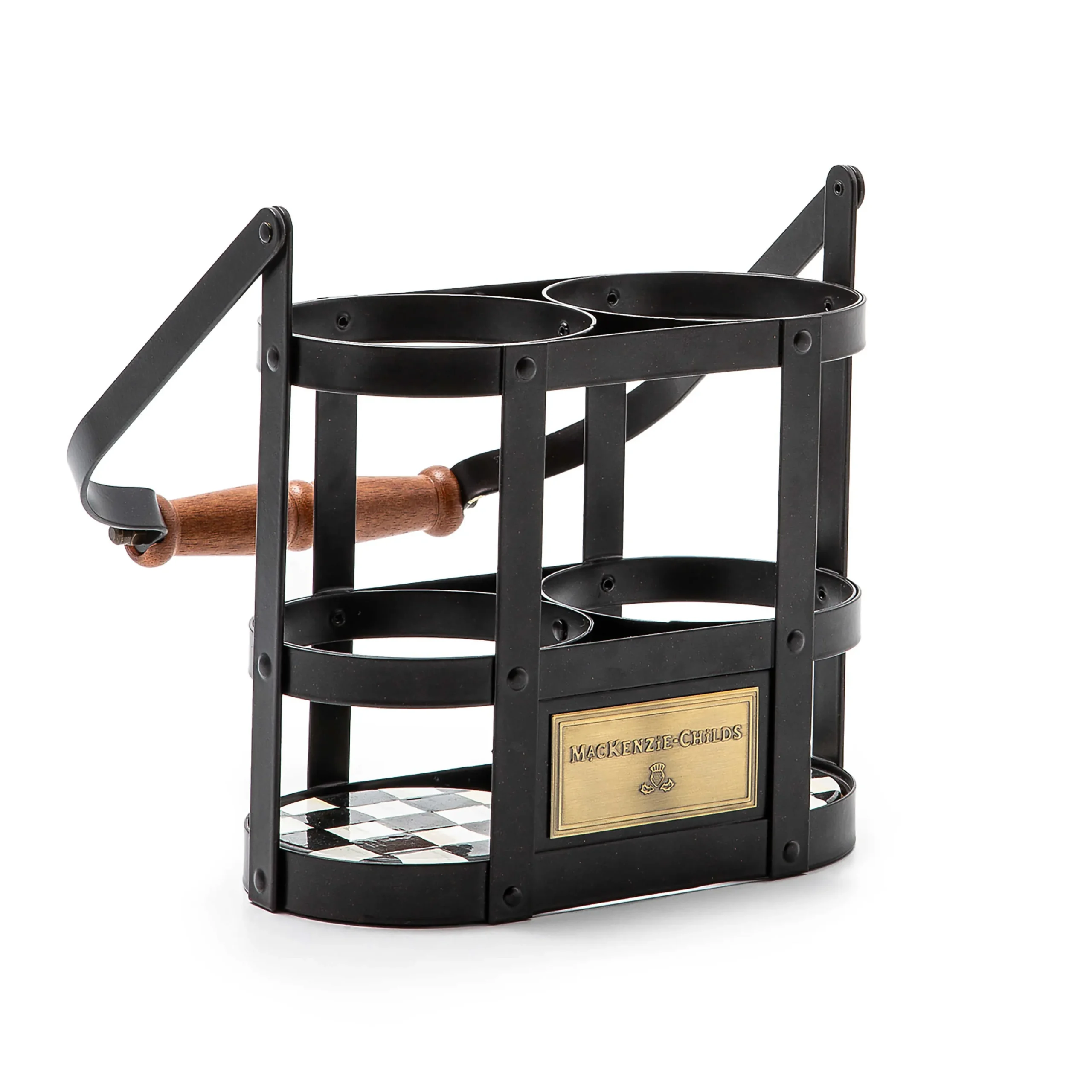 Courtly Check Wine Carrier|MacKenzie-Childs Clearance