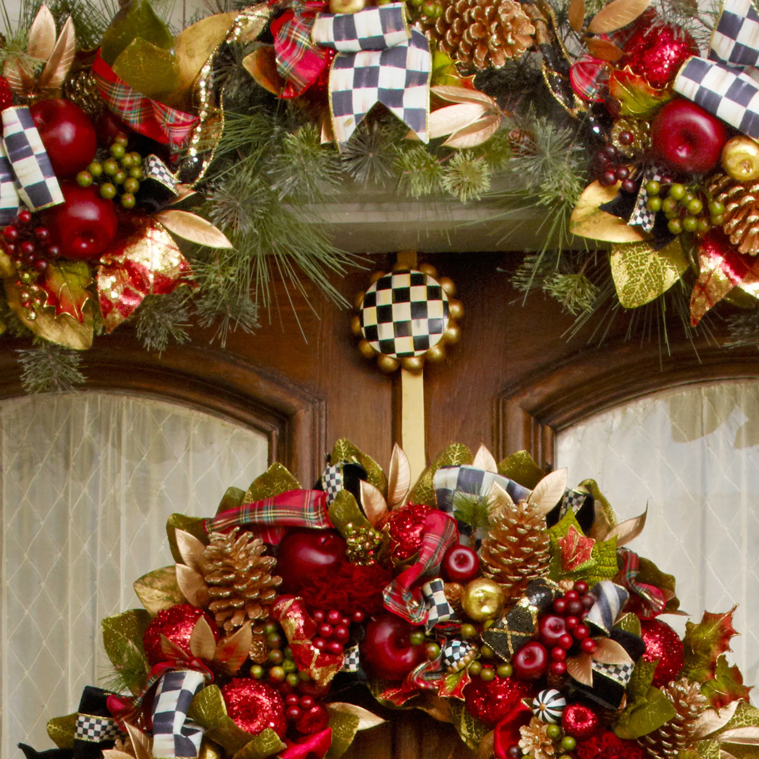 Courtly Check Wreath Hanger|MacKenzie-Childs Discount