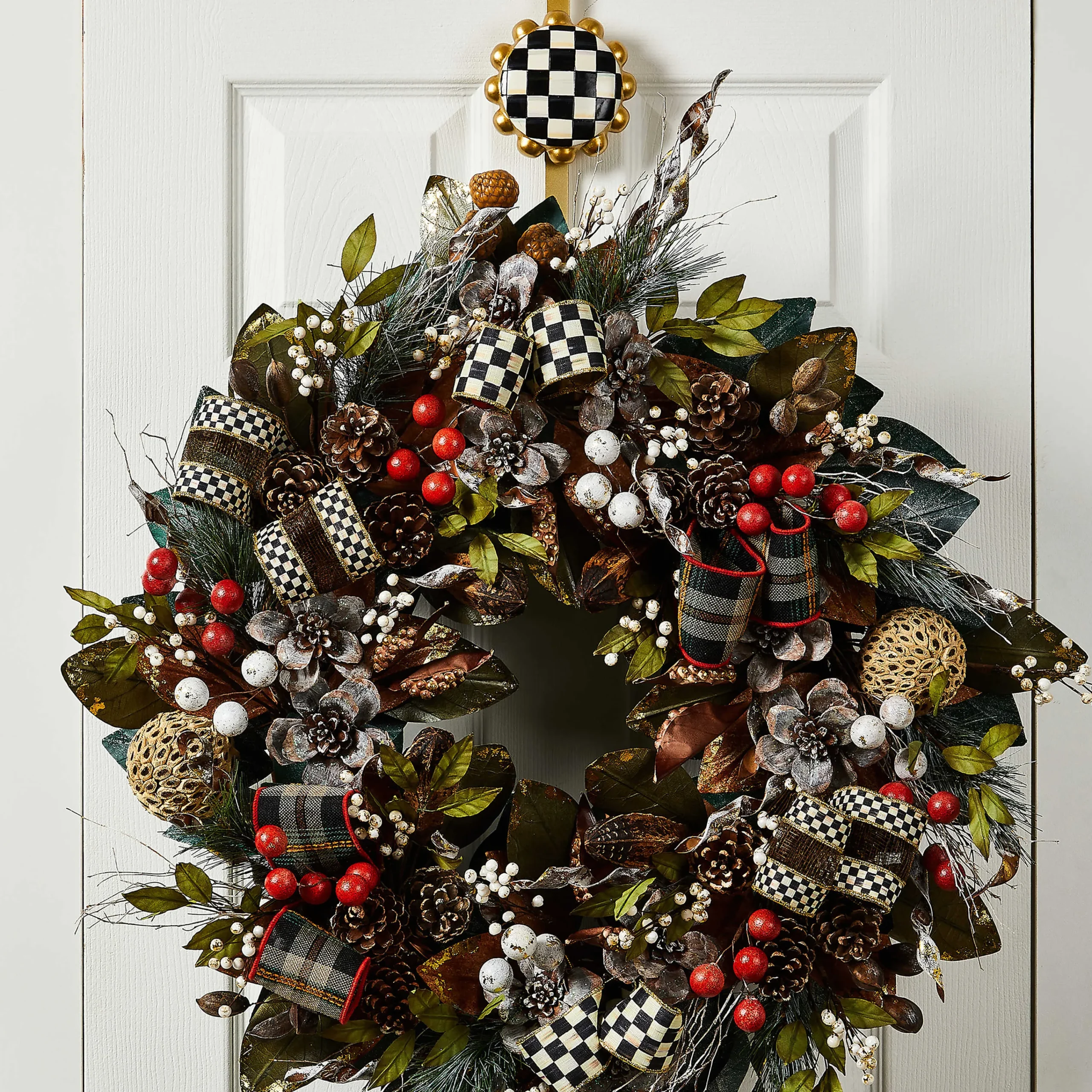 Courtly Check Wreath Hanger|MacKenzie-Childs Discount