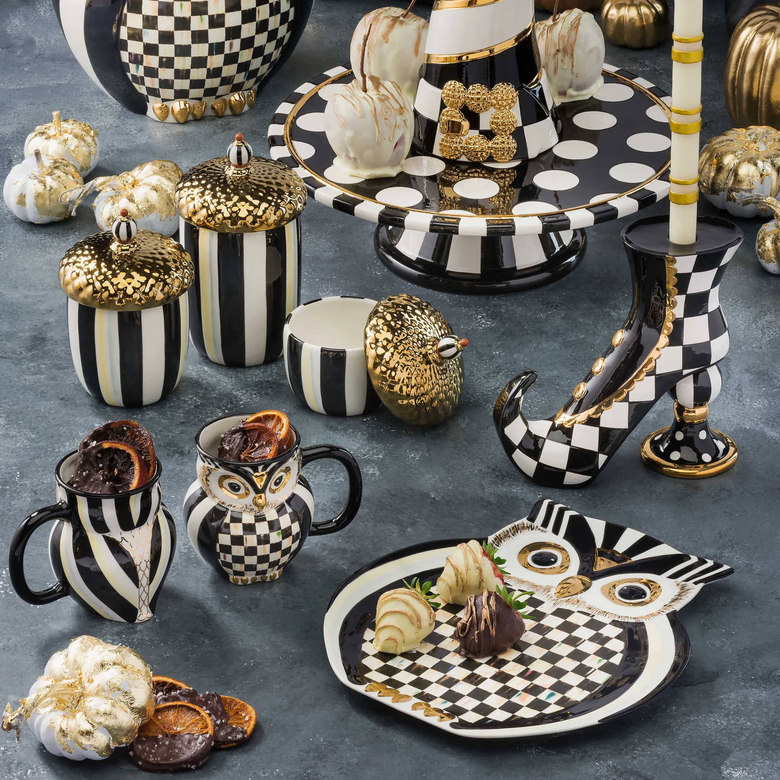 Courtly Owl Mug|MacKenzie-Childs Clearance