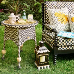 Courtly Stripe Candle Lantern - Small|MacKenzie-Childs Outlet