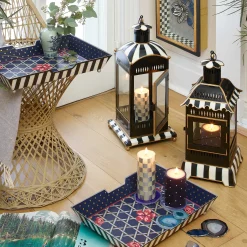 Courtly Stripe Candle Lantern - Large|MacKenzie-Childs New