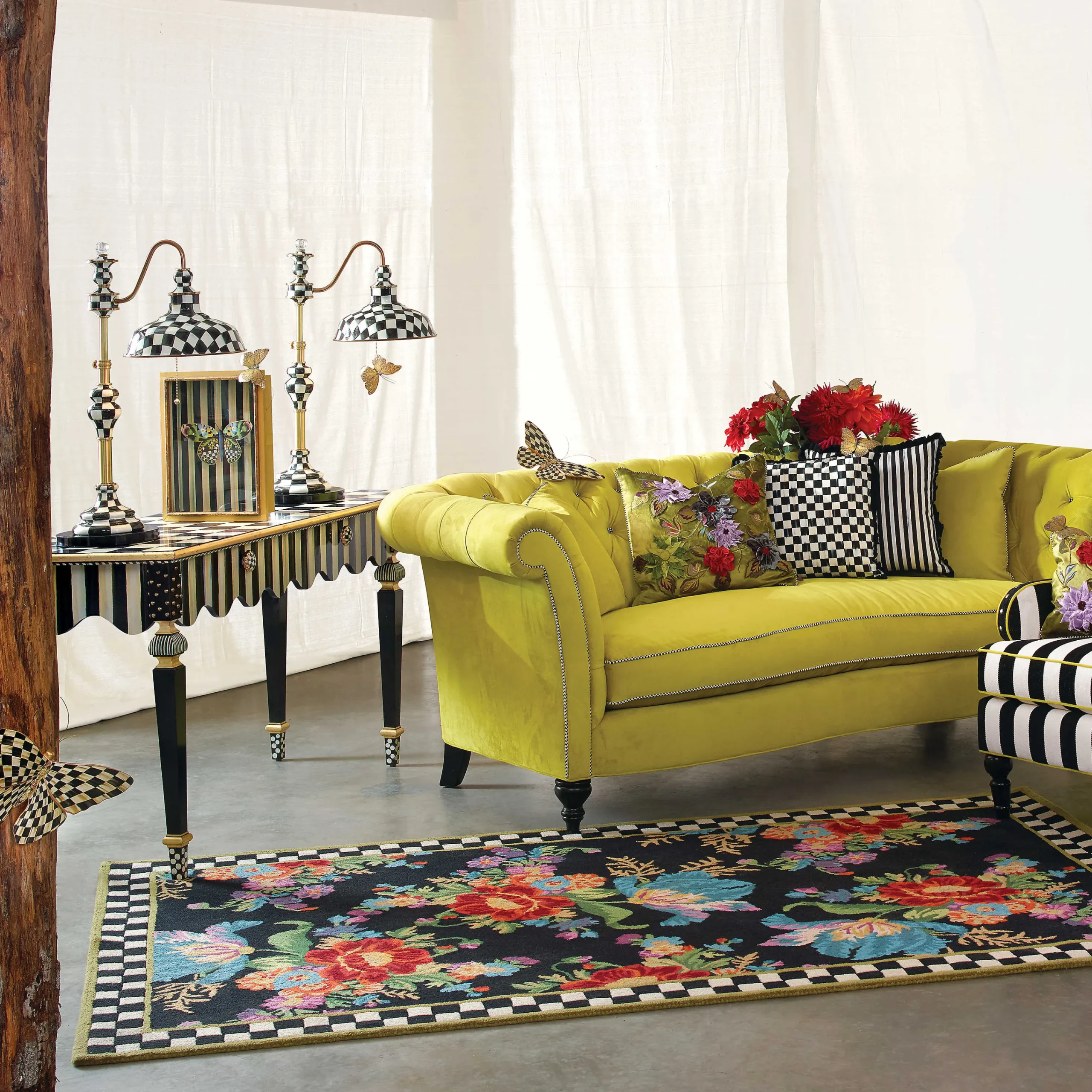 Courtly Stripe Console Table|MacKenzie-Childs Online