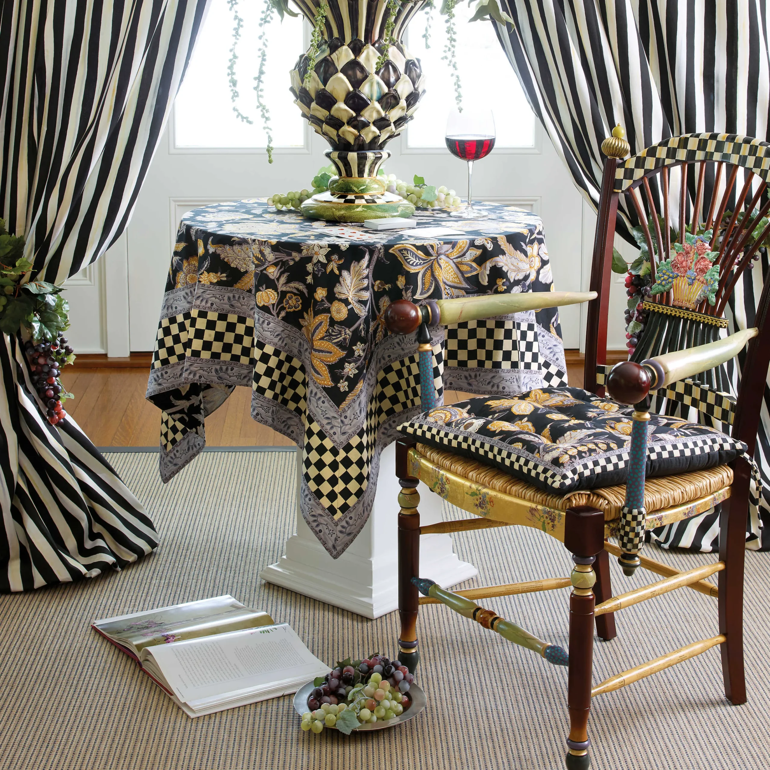 Courtly Stripe Curtain Panel|MacKenzie-Childs Discount
