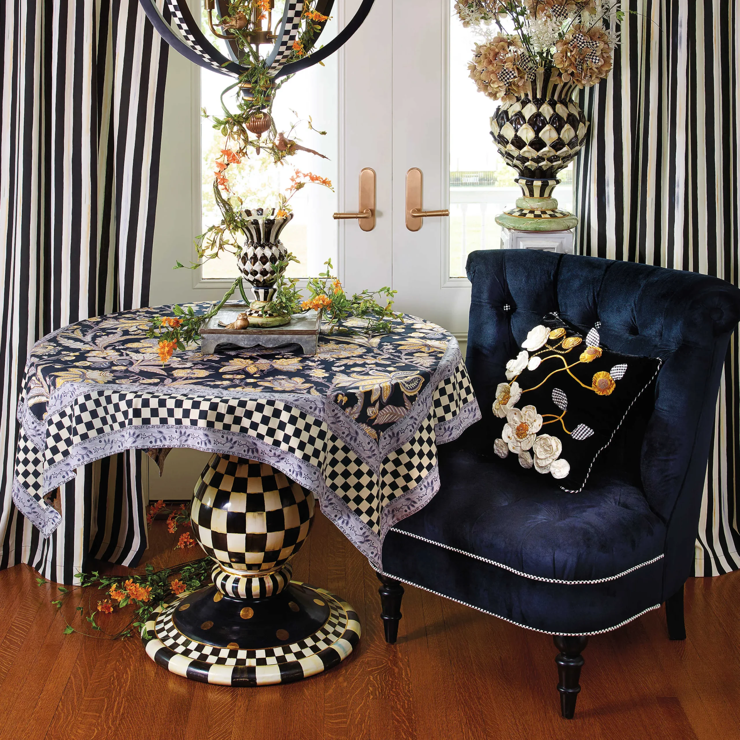 Courtly Stripe Curtain Panel|MacKenzie-Childs Discount