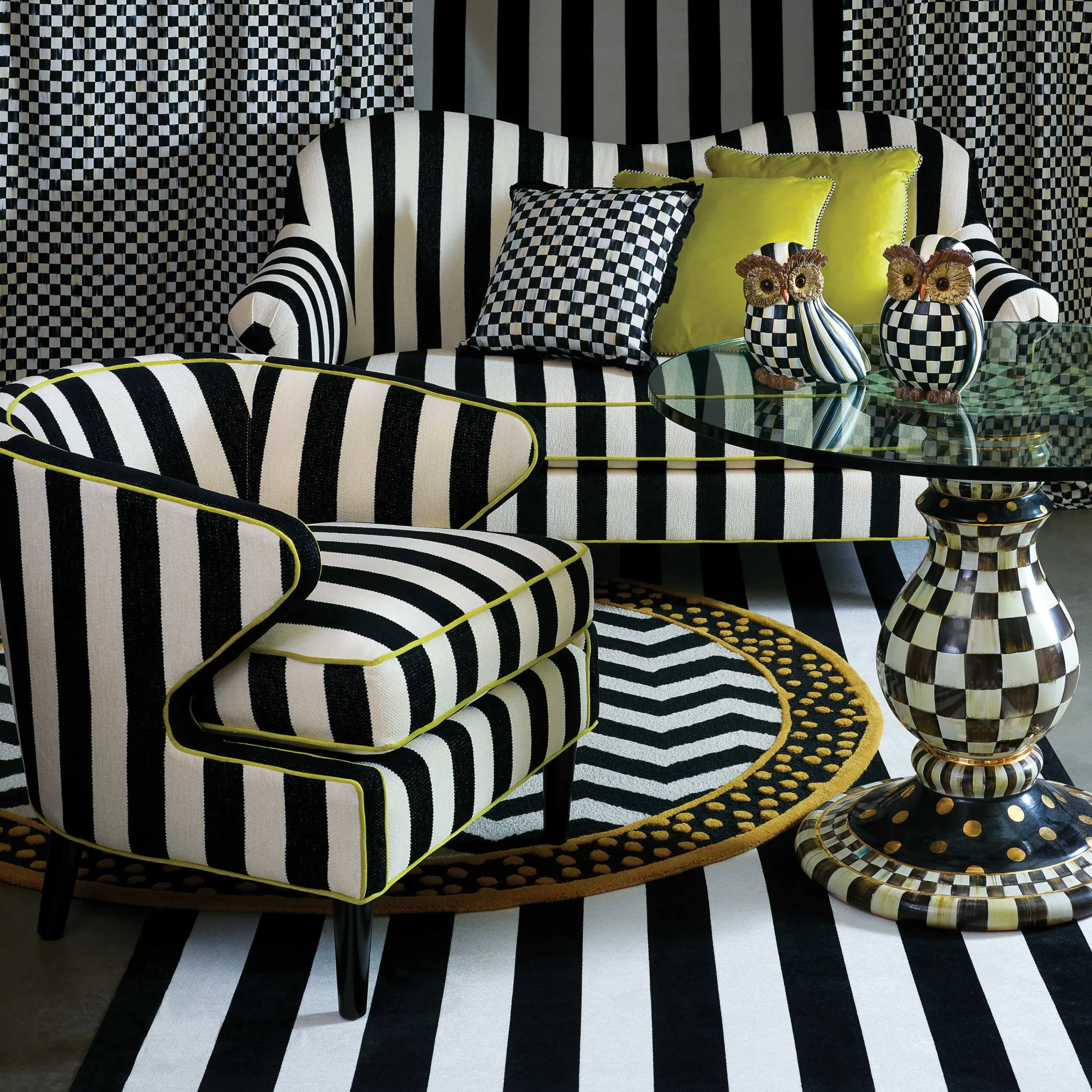 Courtly Stripe Owl|MacKenzie-Childs New