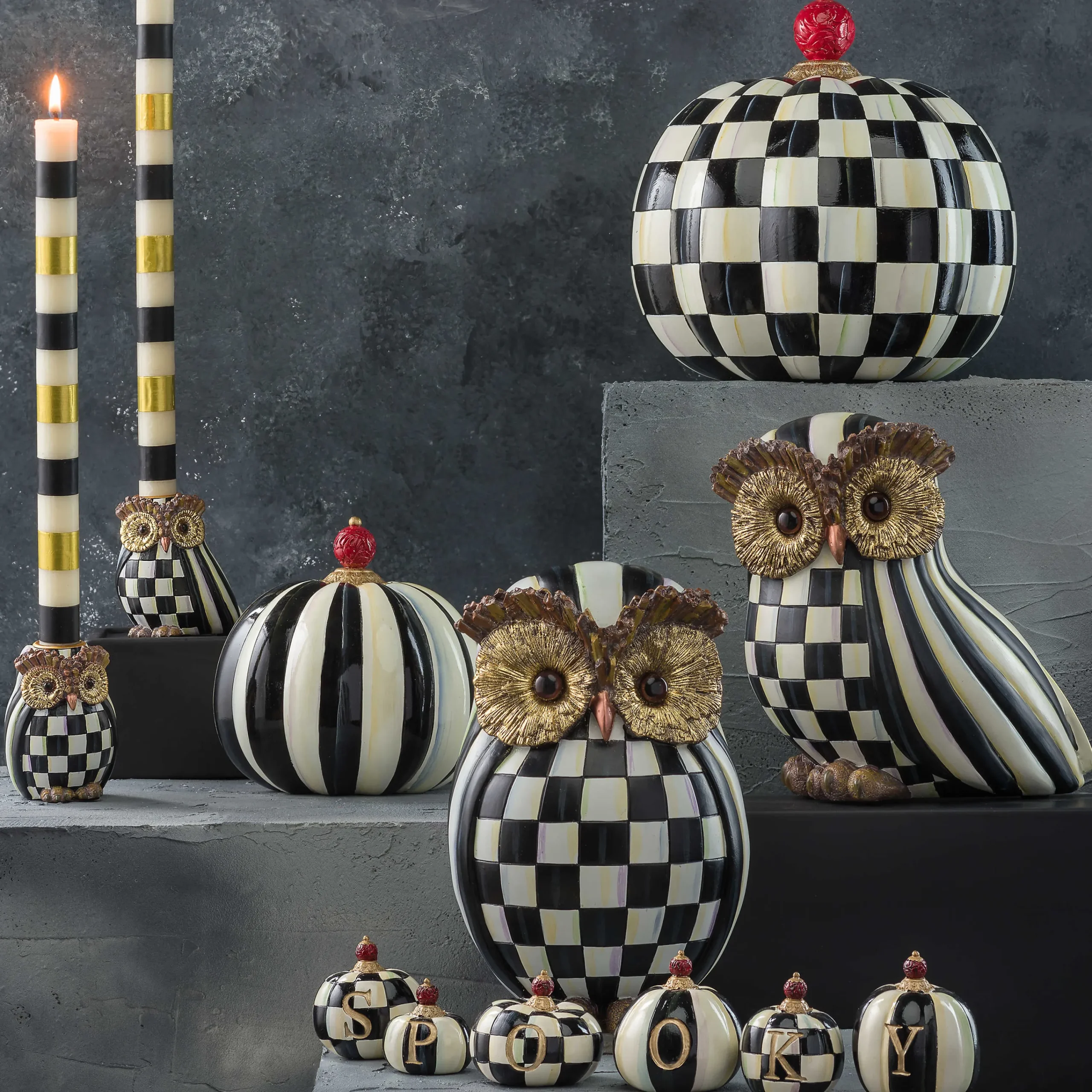 Courtly Stripe Owl|MacKenzie-Childs New