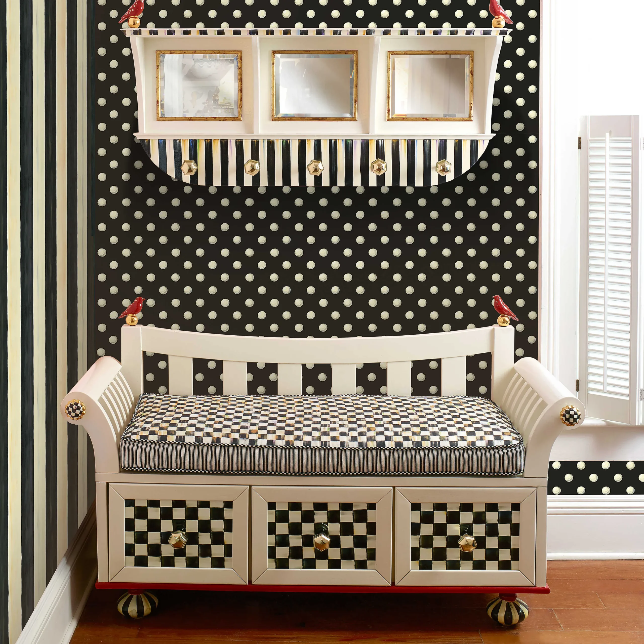 Courtly Stripe Wallpaper|MacKenzie-Childs Clearance