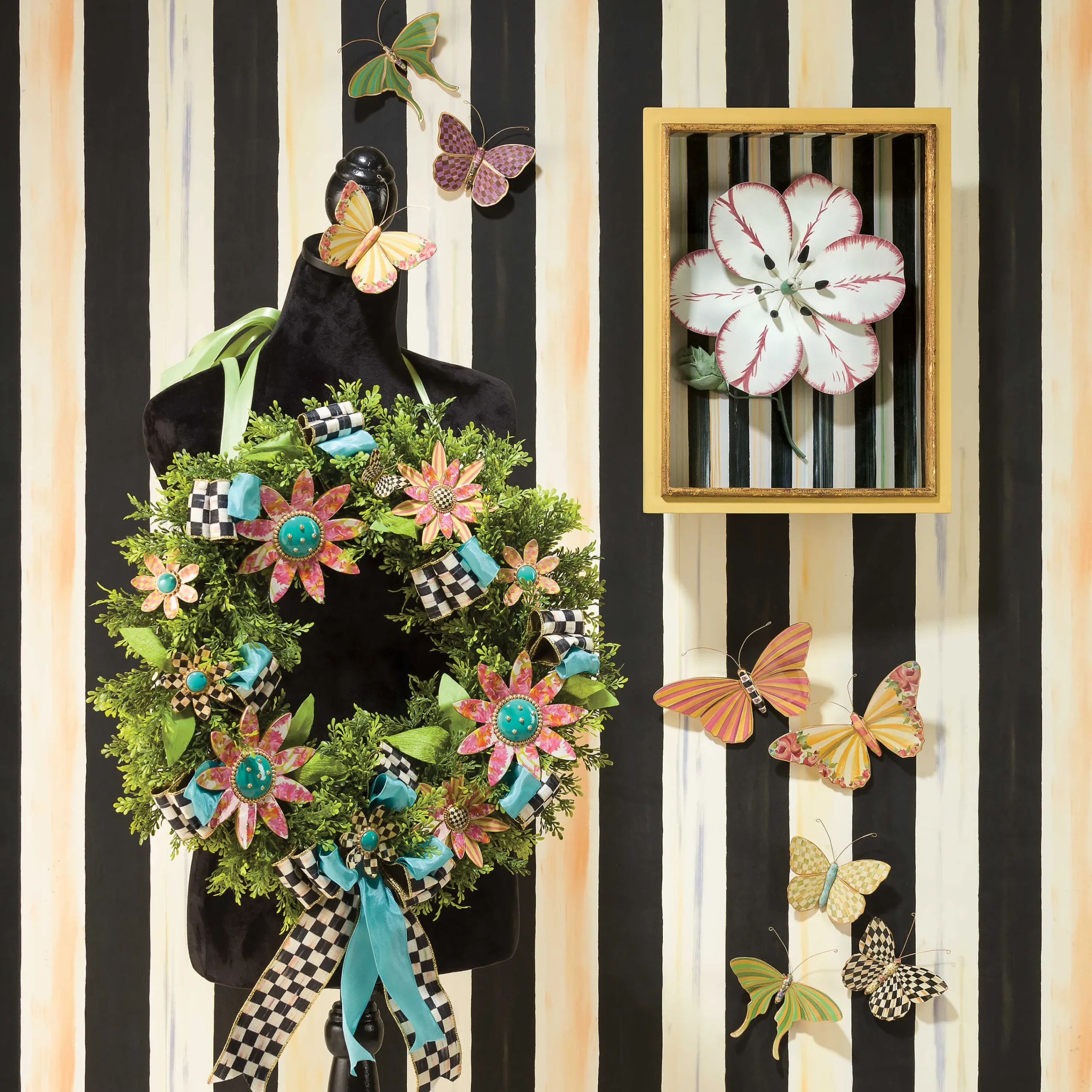 Courtly Stripe Wallpaper|MacKenzie-Childs Clearance