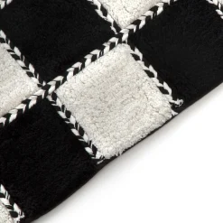 Covent Square Bath Rug - Black & White|MacKenzie-Childs Outlet