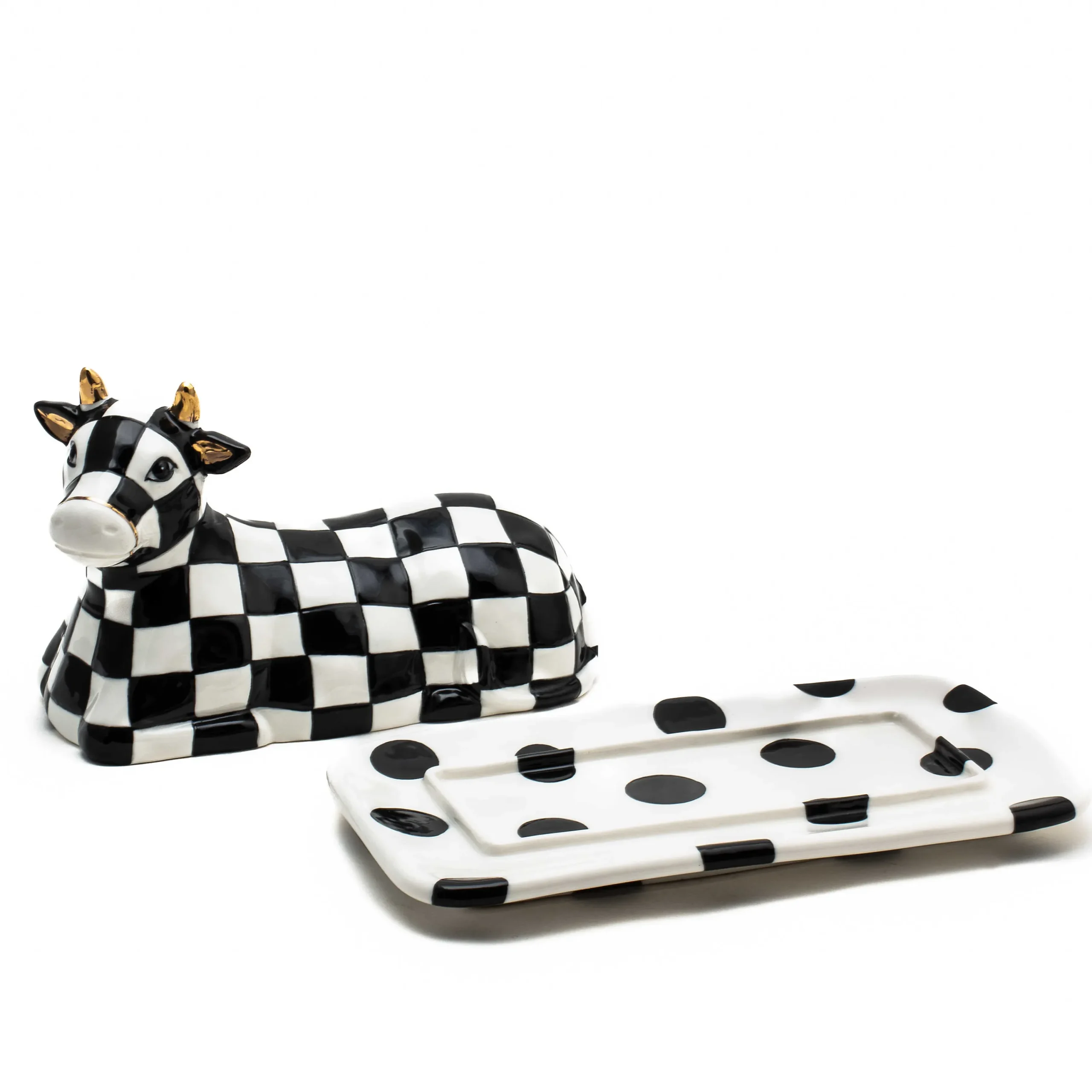 Cow Creamery Butter Dish|MacKenzie-Childs Outlet