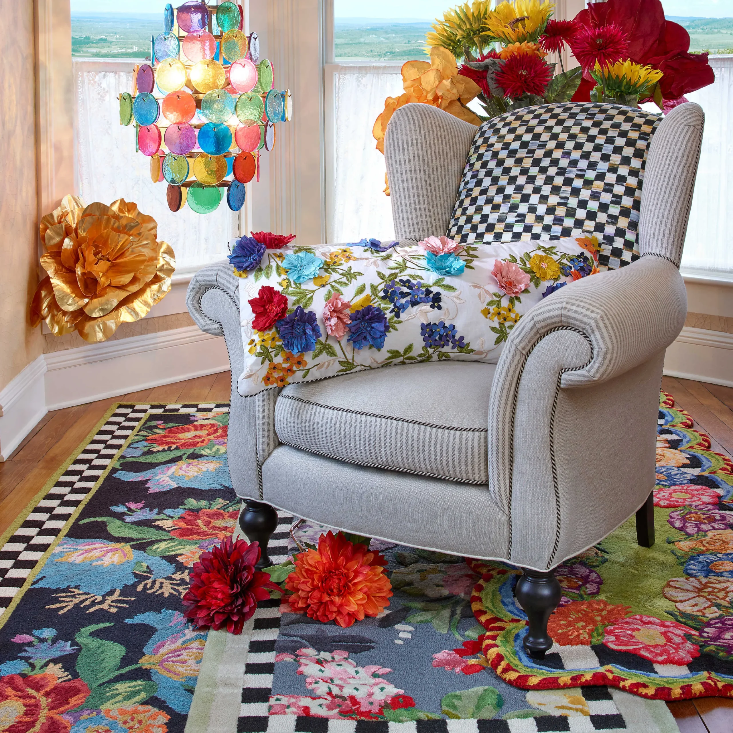 Cutting Garden Rug - 2'8" X 8' Runner|MacKenzie-Childs